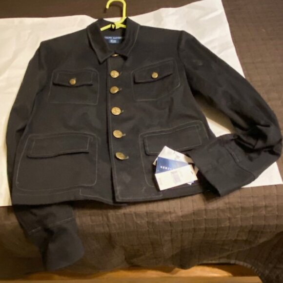 Ralph Lauren Black Jean Jacket sz 14 NWT - Picture 3 of 7